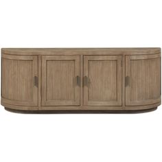 the sideboard is made out of wood and has three doors on one side, two cupboards on the other