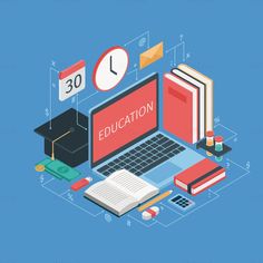 a laptop computer sitting on top of a desk with books and other items around it