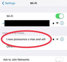 an iphone screen with the wi - fi message highlighted in red, and someone's phone number circled