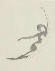 a black and white drawing of a woman on a surfboard in the air with her arms outstretched