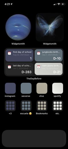 an iphone screen showing the time and date for different things to see on it's display