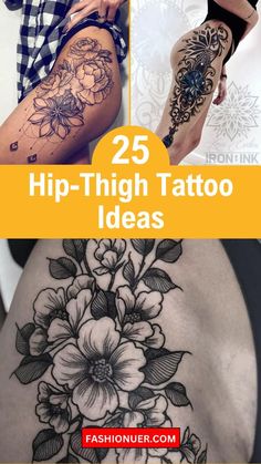 Looking for your next tattoo? Discover the best tattoo ideas for women with the latest 2024 trends! From delicate florals and intricate mandalas to bold geometric patterns and meaningful quotes, find the perfect ink to express your style. Click to get inspired by stunning designs and plan your next tattoo masterpiece! 💖 #TattooIdeas #FemaleTattoos #2024Trends 🌺✨ Hip To Thigh Tattoo, Outer Thigh Tattoos Women, Womens Thigh Tattoo Ideas, Women Thigh Tattoos Ideas Beautiful, Flower Thigh Tattoos Women, Womens Thigh Tattoo, Side Thigh Tattoos Women Unique, Back Thigh Tattoos Women, Cute Thigh Tattoos Women