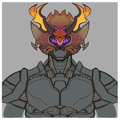 an image of a man with horns on his head and eyes in the form of a demon