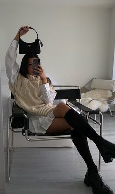 Vinter Mode Outfits, Socks Outfit, Chique Outfit, Chique Outfits, Outfit Chic, Casual Chique, Autumn Fits, Cold Outfits, Looks Chic