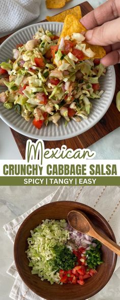 mexican crunchy cabbage salsa is an easy and healthy side dish