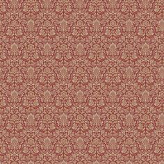 a red and gold wallpaper with an ornate design on it's surface,