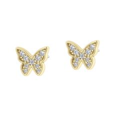 Soar Studs Timeless Symbol, Jewelry Accessories Ideas, Accessories Ideas, Hand Chain, The Butterfly, Gold Set, Easy Gifts, 14kt Gold, Ring Bracelet