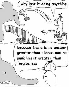 a comic strip with an elephant saying, why isn't it doing anything?