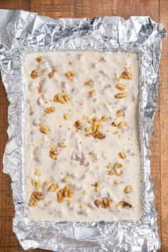 the food is prepared and ready to be cooked in the oven on the table for consumption