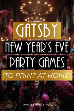 the new year's eve party games to print at home