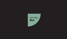 the logo for sandles & co is shown in black and green on a dark background