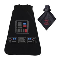 a darth vader sleeping bag with a star wars print on the front and back