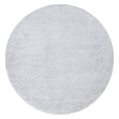 a round white rug on a white background