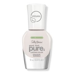 Good. Kind. Pure. Nail Polish - GOOD KIND PURE WHITE TEAFeaturesNature In a Bottle - Natural, plant-based, 100% vegan polishDown To The Brush - Comes with 100% natural, plant-based brush bristles for better applicationColor That Lasts - Four days of rich and earthy nail color per applicationFormulated WithoutFormaldehydeFormaldehyde ResinTolueneXyleneAcetonePhthalatesCamphorParabensEthyl TosylamideTriphenyl Phosphate - Good. Kind. Pure. Nail Polish Vegan Nail Polish, White Nail Polish, Four Days, Sally Hansen, White Tea, Ulta Beauty, White Shop, White Nails, Beauty Nails