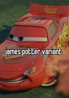 a cartoon character with the words james potter variant on it's face