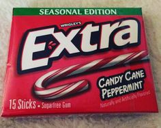 a box of candy cane peppermint extra