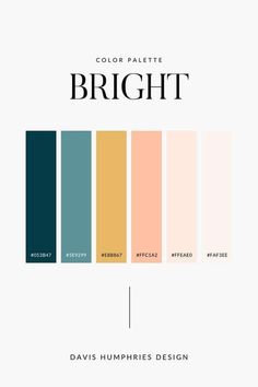 the color palette for bright is shown in different shades