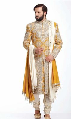 DS Outfit Ideas Wedding, Indian Groom Dress, Duro Olowu, Baju Kahwin, Arabic Clothing, Bollywood Theme