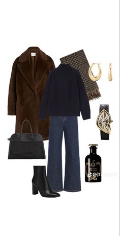 How To Look European, Winter Business Casual Outfits Boots, Brooklyn Aesthetic Outfit, Casual Chic Outfit Ideas, Business Casual Outfits For Women Winter Work Attire, Rainy Winter Outfit, Winter Work Pants, Brown Coat Outfit, 23 Style