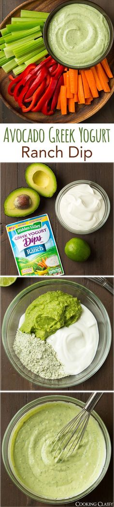 avocado greek yogurt ranch dip recipe