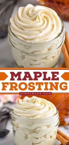 Make your yummy cupcake recipes extra special with this Maple Frosting! This homemade frosting is the perfect topping for so many treats. Pin this recipe for later! Maple Bourbon Frosting, Maple Frosting For Cupcakes, Maple Frosting Cupcakes, Maple Syrup Frosting Recipe, Maple Pecan Frosting, Maple Whipped Cream Frosting, Fluffy Maple Frosting, Maple Syrup Cream Cheese Frosting, Maple Butter Cream Frosting