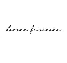 Divine Feminine In Cursive, Divine Feminine Hand Tattoo, Divine Feminine Tattoo Stencil, Divine Feminine Cursive, Divine Cursive Tattoo, Divinely Guided Tattoo, Divine Feminine Symbol Tattoo, Empress Tattoo Ideas, Feminine Divine Tattoo