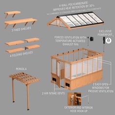 an image of a wooden structure with instructions on how to build it and what to put in it