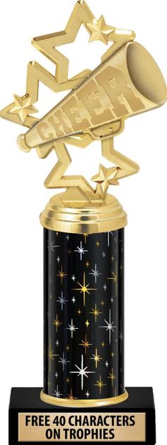 a trophy with stars on it and the words free 40 characters on trophies written below