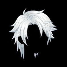 the silhouette of a man's head with long white hair on a black background