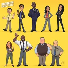 cartoon characters from the tv show brooklyn nine - nine