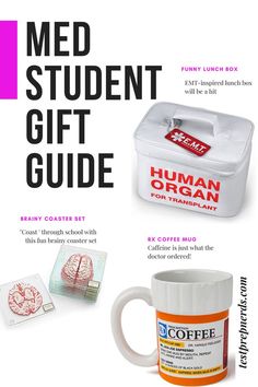 the medical student gift guide includes coffee mugs, an ornament and more