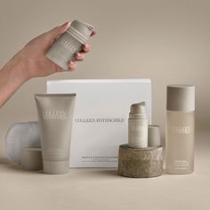 4-PC SKINCARE SYSTEM | $115 ($156 VALUE)The fragrance-free GENTLE & CLEAR SKINCARE SET is a daily regimen meticulouslycreated for those with blemish-prone, sensitive and reactive skin.Expertly formulated by Colleen Rothschild, a trusted name in skincare,to nourish, purify, and balance, unveiling newfound confidence in your complexion.SET INCLUDES FULL SIZE: Purifying Cleanser (150 mL / 5 fl oz) Clarifying Solution (200 mL / 6.8 fl oz) Weightless Moisturizer (50 mL / 1.7 fl oz) Overnight Treatment (15 mL / 0.5 fl oz) 1 Microfiber Cleansing Mitt PERFECT FOR ALL AGES & SKIN TYPES Clear Skincare, Clear Skin Care, Thyme Oil, Luxury Packaging Design, Airless Pump, Skincare Packaging, Azelaic Acid, Skin Care System, Pump Bottle