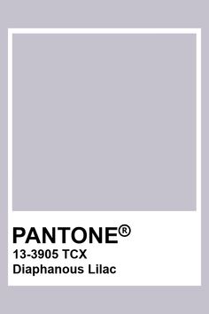 pantone's logo with the words, diaphanous lilac on it