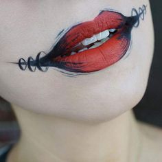 Beautiful Teknik Makeup, Makeup Zombie, Fantasy Make-up, Halloween Make-up Looks, Halloweenský Makeup, Make Up Designs, Lip Art Makeup, Drag Make-up, Smink Inspiration