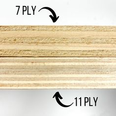 the measurements of wood planks are shown with arrows pointing up and down to each other