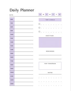 Minimalist Daily Planner in Purple printabletemplate #happinessplanner #notion_school_templates #plannertips🍷. Daily Planner Simple Template, Cute Daily Planner Template Purple, Daily Planner Template Free, Cute Daily Planner Template, Daily Planner Simple, Cute Planners, Planer Organisation, Bff Quizes, Cute Daily Planner