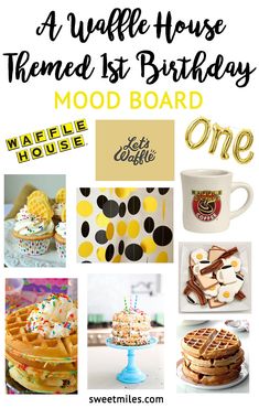 a collage of images with the words a unique house themed 1st birthday mood board