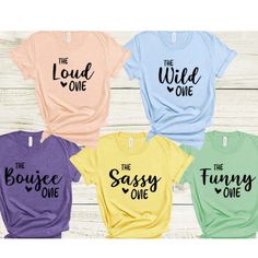 Comes In Black Or White And Other Colors Comment Below Which Color You Would Like And We Will Make Your Order Happen!! 3 For $65 5 For $100 Mix And Match! Cricut Pins, Matching Sister Shirts, Birthday Group Shirts, Girls Weekend Shirts, Matching Sisters, Vacation Svg, Girls Trip Shirts, Best Friend Outfits, Summer Svg