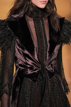 Dark Folklore, Gothic Ball Gown, Folklore Fashion, Fall 2015 Style, Reem Acra, New York Fall, 2015 Fashion, Dark Fashion, Fall 2015