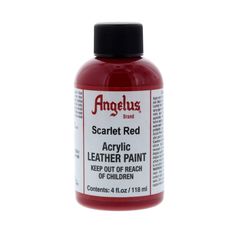 angelus acrylic leather paint red