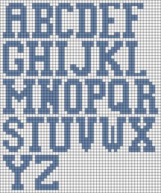 a cross stitch pattern with letters and numbers