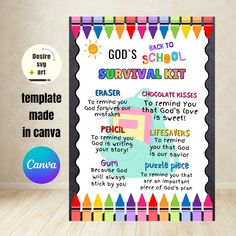 Get ready for a new school year with style and creativity! This Back to School Survival Kit Flyer (5" x 7") is a fun and versatile digital download, perfect for helping students, teachers, or parents prepare for a smooth transition back to school. Whether you're organizing a welcome event, classroom orientation, or simply want to add a personal touch to your back-to-school celebrations, this flyer makes it easy! What's Included: 5" x 7" Flyer Design, Ready-to-print digital file Editable Canva Template, Customize the text, colors, or design elements to make it truly unique for your event or classroom. Features: Quick and Easy to Edit: Perfect for Canva beginners and experts alike. Instant Digital Download: No waiting time, download and start customizing immediately. Versatile Use: Great for Back To School Survival Kit, Schul Survival Kits, School Survival Kits, School Preparation, School Celebration, School Survival, Student Teacher, New School Year, New School