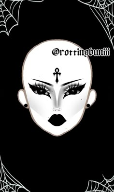 credit if used 🦇🕸️ Goth Eyebrows, Extraordinary Makeup, Gothic Makeup Tutorial, Goth Makeup Tutorial, Welcome To The Dark Side, Corpse Paint