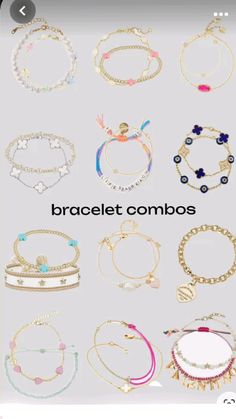 Preppy Jewlery, Bracelet Combos, Bracelet Combo, Preppy Accessories, Preppy Bracelets, Diy Bracelets Patterns, Jewelry Essentials