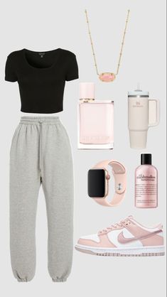 Cute Middle School Outfits, Simple Outfits For School, Cute Lazy Outfits, Lazy Day Outfits