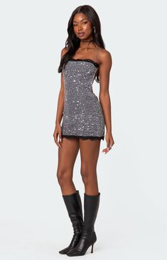 Edikted Sylvester Open Back Sequin Mini Dress | PacSun Silver Mini Dress, Sequined Fabric, Vegas Outfit, Dress Open Back, Swimwear Dress, Sparkly Dress, Sequin Mini, Sequin Fabric, Hoco Dresses