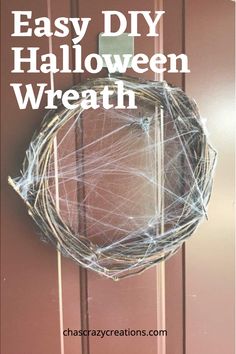 Easy DIY Halloween Wreath Dollar Tree Diy Halloween, Ghost Wreath, Decor Stand, Diy Halloween Wreath, Easy Diy Wreaths, Easy Diy Halloween, Spooky Vibes, Trick Or Treater