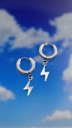 Afro Jewelry, Lightning Earrings, Emo Jewelry, Spike Hoop Earrings, Dagger Earrings, Silver Dragon Necklace, Edgy Jewelry, Safety Pin Earrings, Dragon Earrings