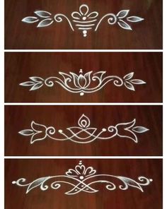 four different types of decorative stencils