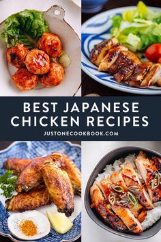 the best japanese chicken recipes on justonecookbook com, with pictures of different dishes